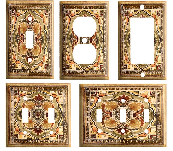 Italian tile 3 design (not actual tile), Decorative Plastic Light Swi…