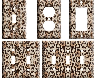 Decorative Light Switch Wall Plate Rainbow Leopard Animal Print Switch Plate Cover Decorative Light Switch Wall Plate Rainbow Leopard Animal Print Switch Plate Cover