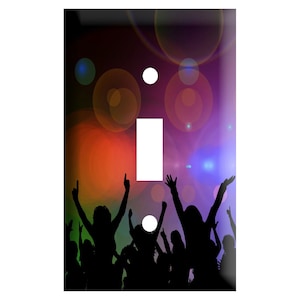 Rock Concert Silhouette Music Theme ~ Decorative Plastic Light Switch Cover Plate