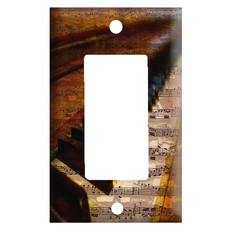 Piano Keys and Music Notes ~ Decorative Plastic Light Switch Cover ...