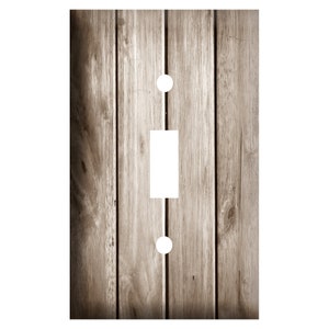 Rustic Grey Barnwood Image (not actual wood) ~ Decorative Plastic Light Switch Cover Plate