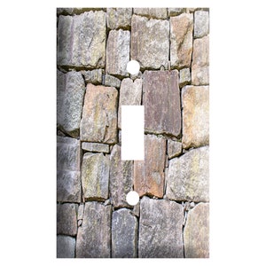 Stone Wall Image ~ Decorative Plastic Light Switch Cover Plate