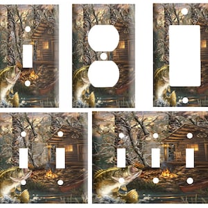 Rustic Cabin Single Gang Light Switch Cover 