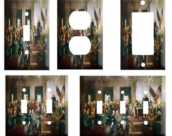 First congress house senate, Decorative Light Switch Cover Plate, Single Toggle, Duplex Outlet, 2 gang, or GFCI Roker