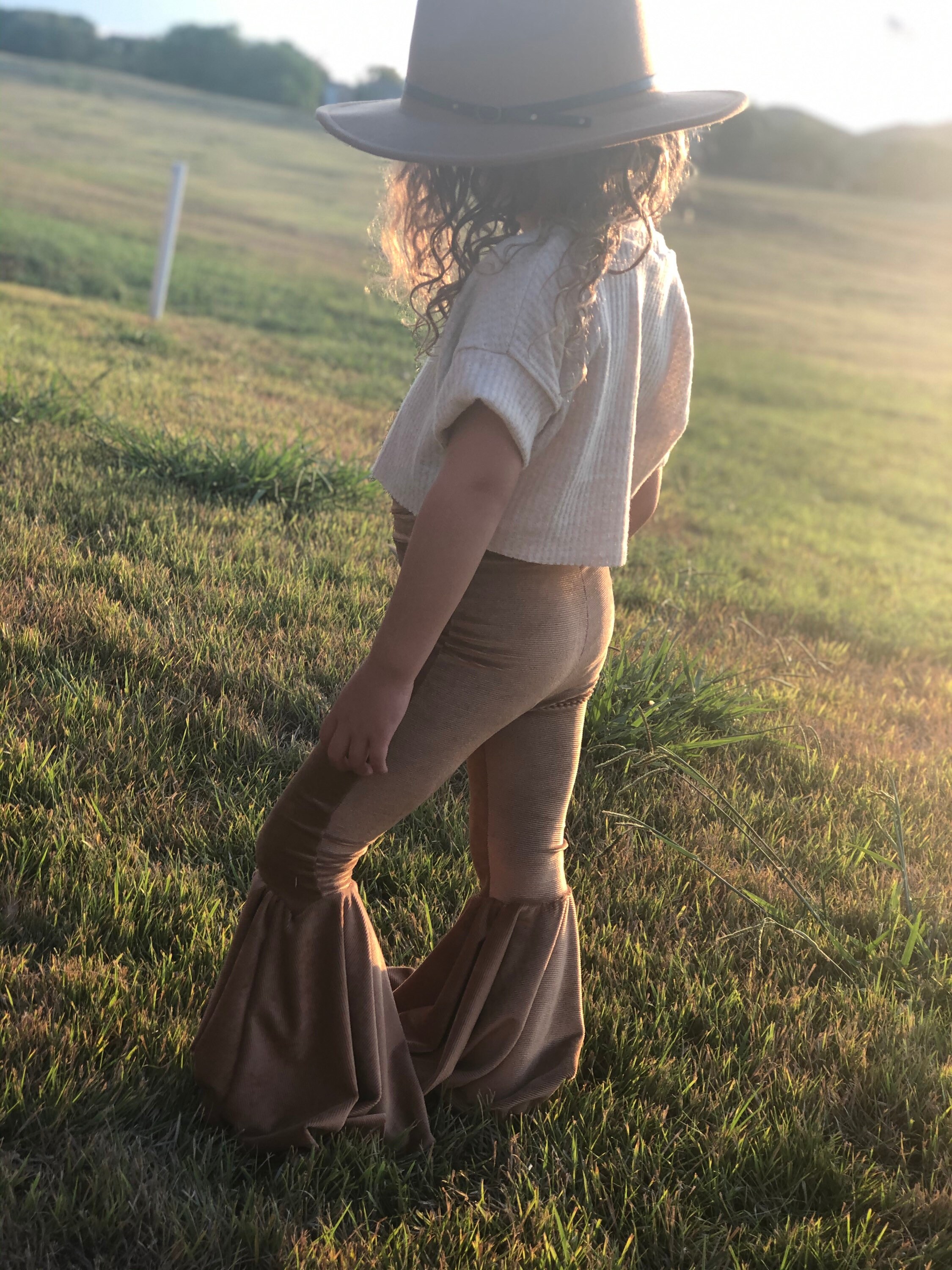 Rust Corduroy Baby Girl Bell Bottoms boho corduroy bell Etsy