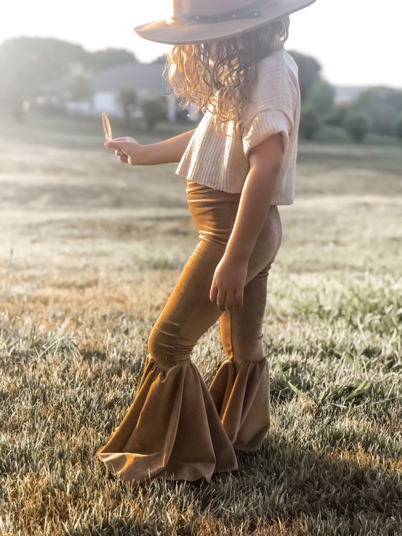 Rust Corduroy Baby Girl Bell Bottoms boho corduroy bell Etsy