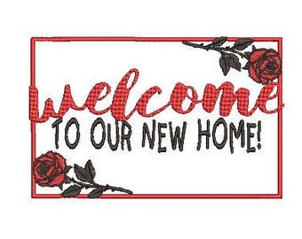 OUR NEW HOME Embroidery Design (medium/large sizes) Embroidery Pattern - Machine Embroidery - Instant Download