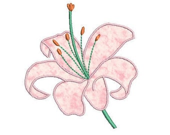 LILLY Applique Design (Regular/medium/large sizes) Applique Pattern - Machine Embroidery - Instant Download