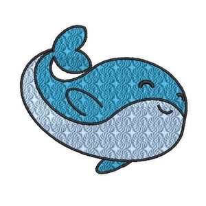 BABY WHALE 2 Embroidery Design (small/medium/large sizes) Machine Embroidery Files - Instant Download