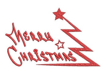 MERRY CHRISTMAS 3 Embroidery Design - (Small/Regular/medium/large sizes) Embroidery Pattern - Machine Embroidery