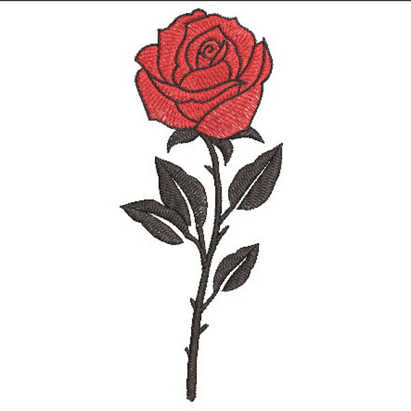ROSE Embroidery Design (Small/medium/large/extra-large sizes) Embroidery Pattern - Machine Embroidery - Instant Download