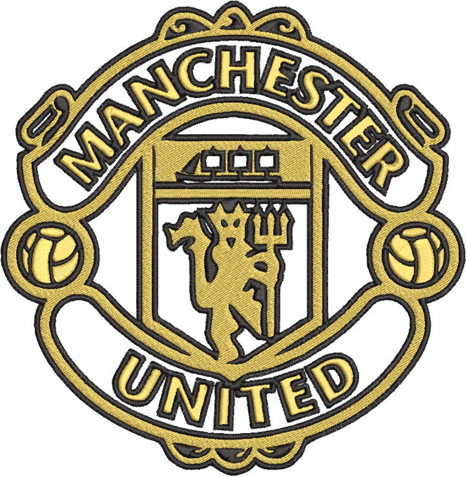 MANCHESTER UNITED CLUB Embroidery Design 211mm x 207mm Etsy