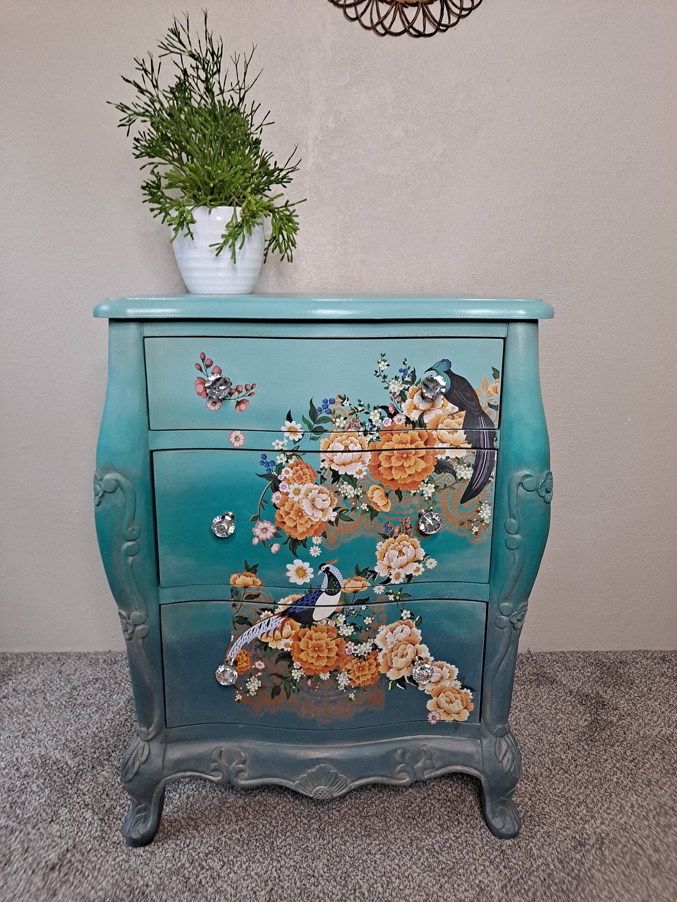 Small French Provincial 3 Drawer Dresser Etsy