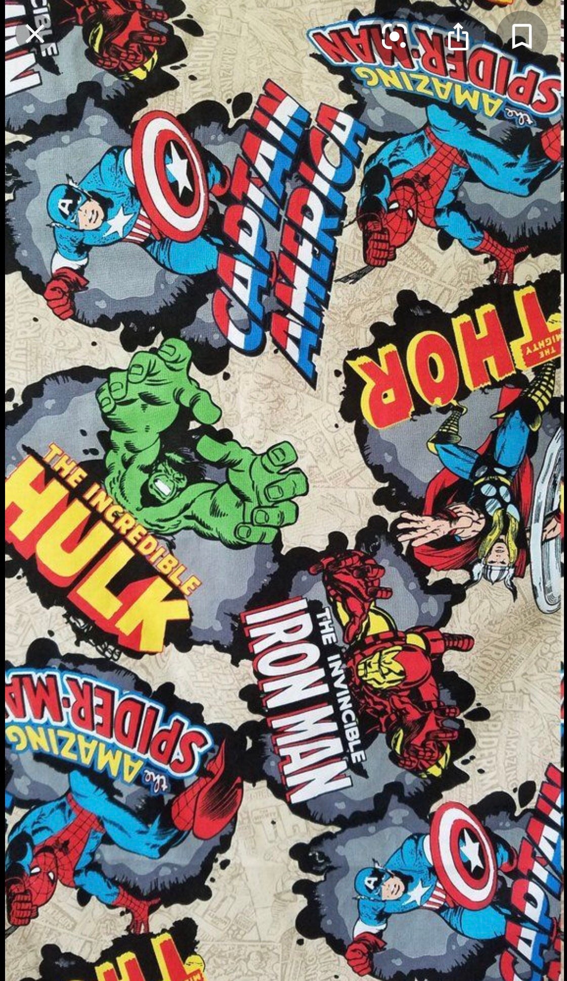 Marvel Avengers Fabric 100 cotton sold by the 1/2 yard. Etsy