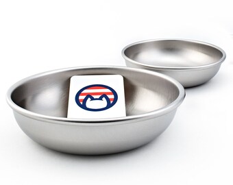 shallow ceramic cat bowls