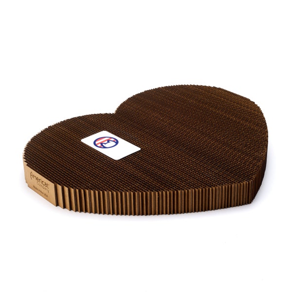 Cat Scratcher - Made in USA - Heart Cardboard Scratch Pad - Durable, Heavy, Nontoxic, Made to Last Cat Furniture for Scratching