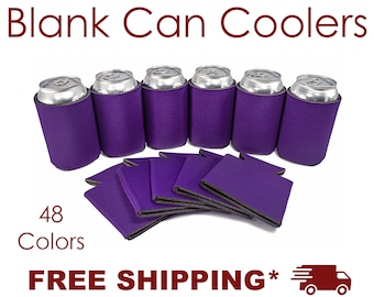 Purple Foam Can Cooler, Blank Can Cooler for Screen Printing HTV Heat Pressing, DTF Vinyl Embroidery, DIY Craft Bulk Beer Huggers