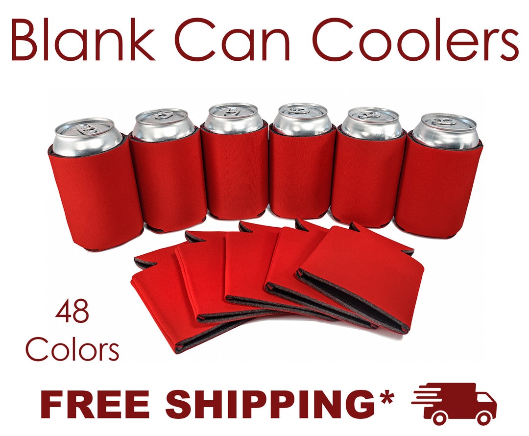 Red Foam Can Cooler, Blank Can Cooler for Screen Printing HTV Heat