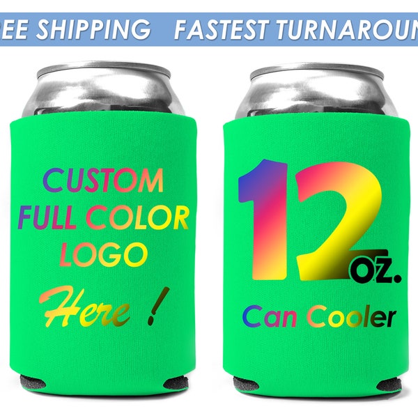 Custom Can Cooler for Wedding Favors, Personalized Can Coolers, Party Favors, Birthday, Customized Promotional, Sublimation Can Cooler