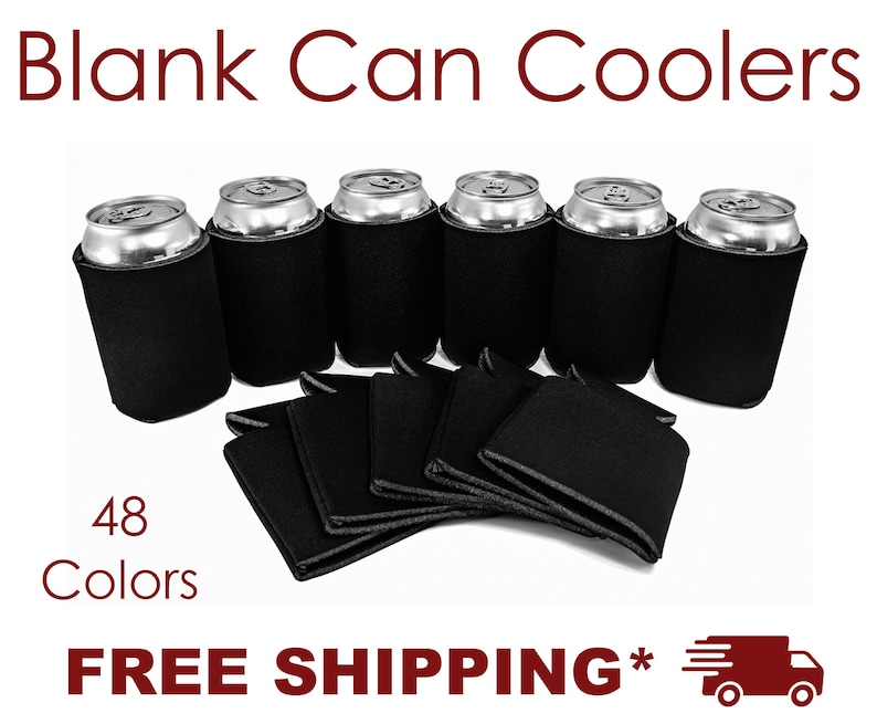 Black Foam Can Cooler Blank Can Cooler Can Coolers for Etsy