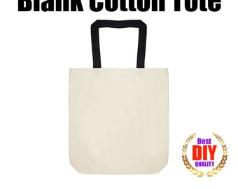 Blank Cotton Tote, 100% Cotton Canvas Tote Bags, Screen Printing Bags, HTV Bags, DTF Bags, Blank Arts and Crafts Bag, Blank Canvas Bag