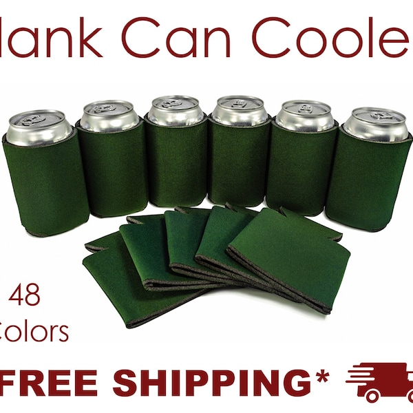 Hunter Green Foam Can Cooler, Blank Can Cooler for Screen Printing Wedding Favors, Party Favors, DIY craft,Sublimation Can Cooler