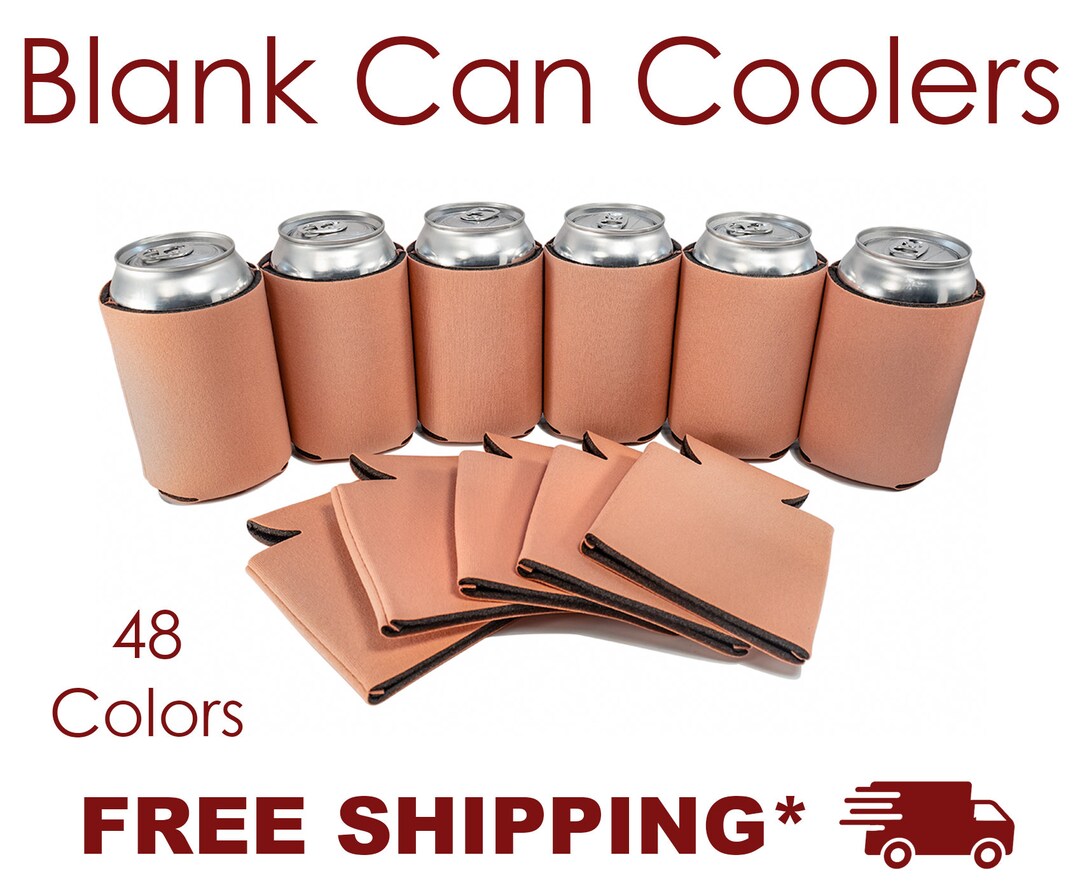 Coral Foam Can Cooler, Blank Can Cooler, Can Coolers for Screen