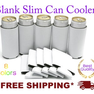 Slim White Foam Can Cooler, Blank Can Cooler, Can Coolers for Wedding Favors, Party Favors, DIY craft