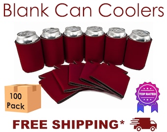 100 Pack Coozie Koozie Huggie  Blank Party  Sublimation Summer Wedding 