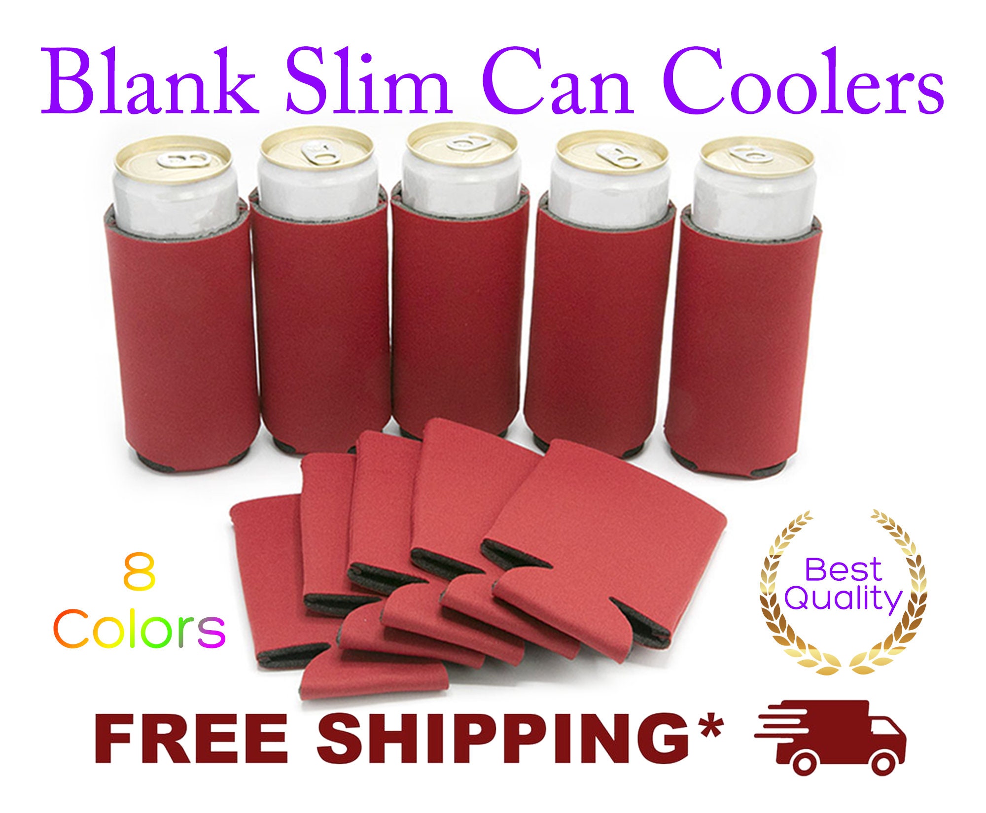 Slim Red Foam Can Cooler Blank Can Cooler Can Coolers for Etsy