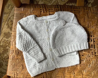 Infant sweater and hat