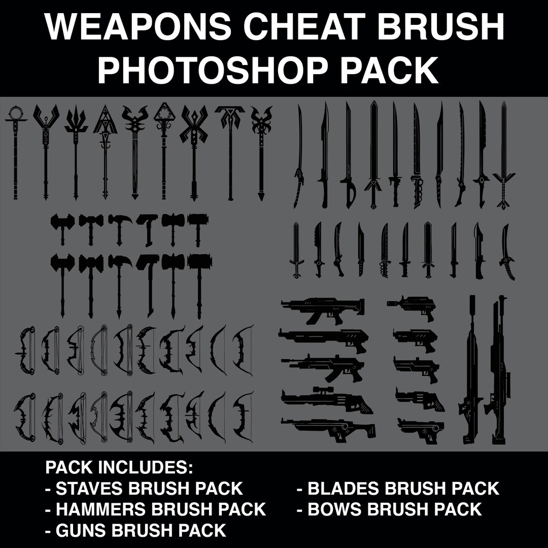 Weapons Cheat Brushes Mega Pack - Etsy