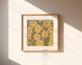 December Birth Flower Bouquet Wall Art, Best Gift for Mom, Grandma Gift, Garden, Gift for Her, Unique Mother’s Day Gift, Nursery Wall Decor