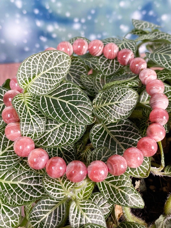 Rhodochrosite Crystal Bracelet