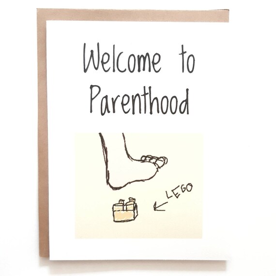 Funny New Parent Card New Baby Card Welcome to Parenthood - Etsy