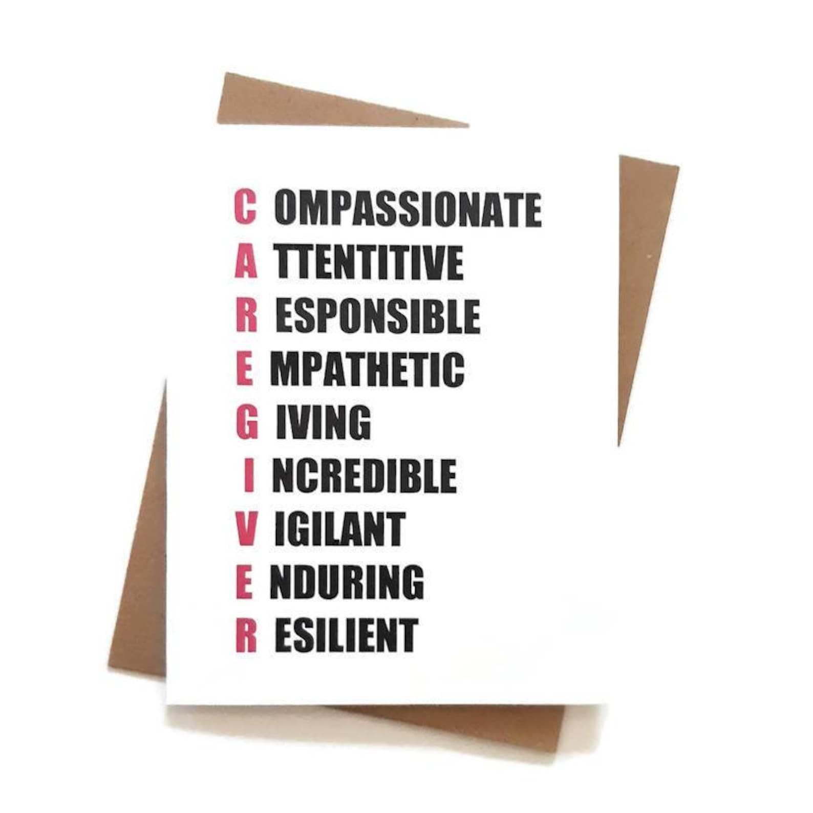 Caregiver Card Thank You Card for Caregiver Card for Nurse Etsy