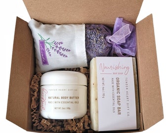 LAVENDER GIFT SET- mini spa box- mini pamper box- gift for her- thank you gift- teacher gift- mothers day gift- corporate gift- valentines