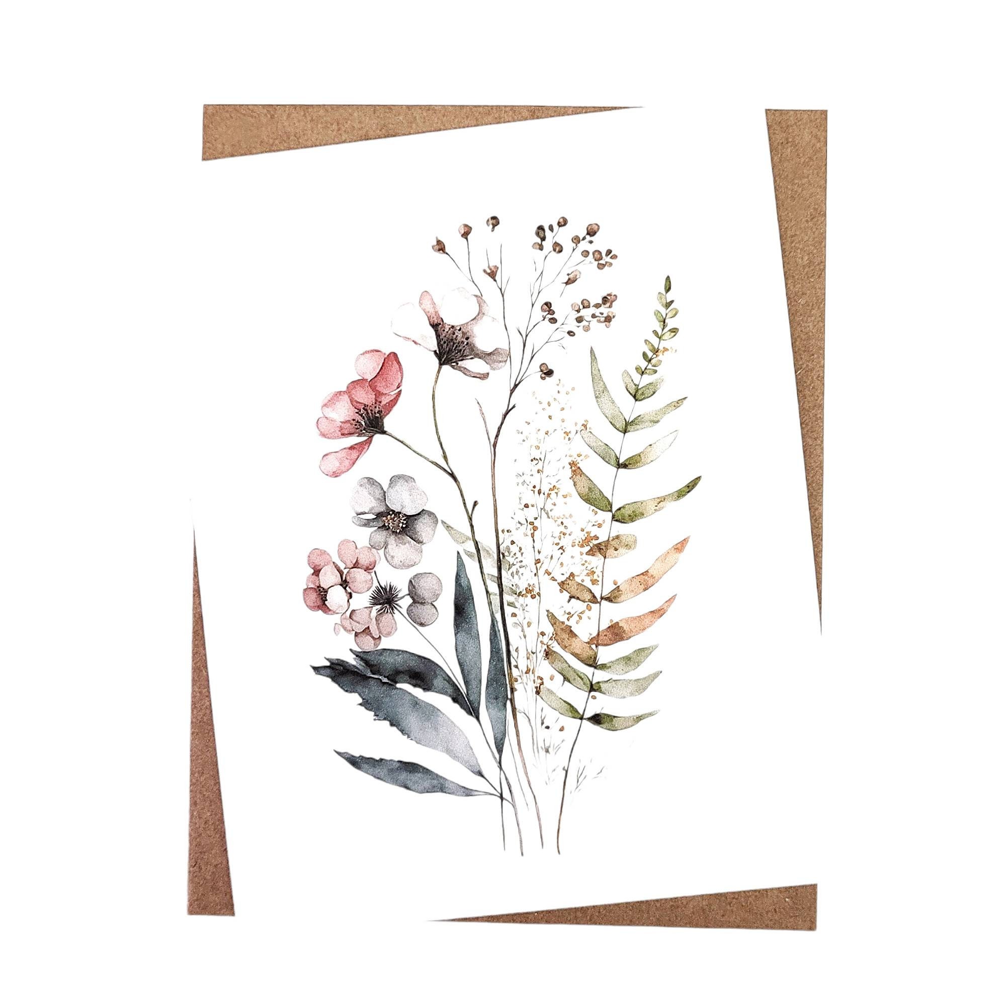 NOTE CARD SET Blank Note Card Set Wildflower Greeting Card Etsy Canada