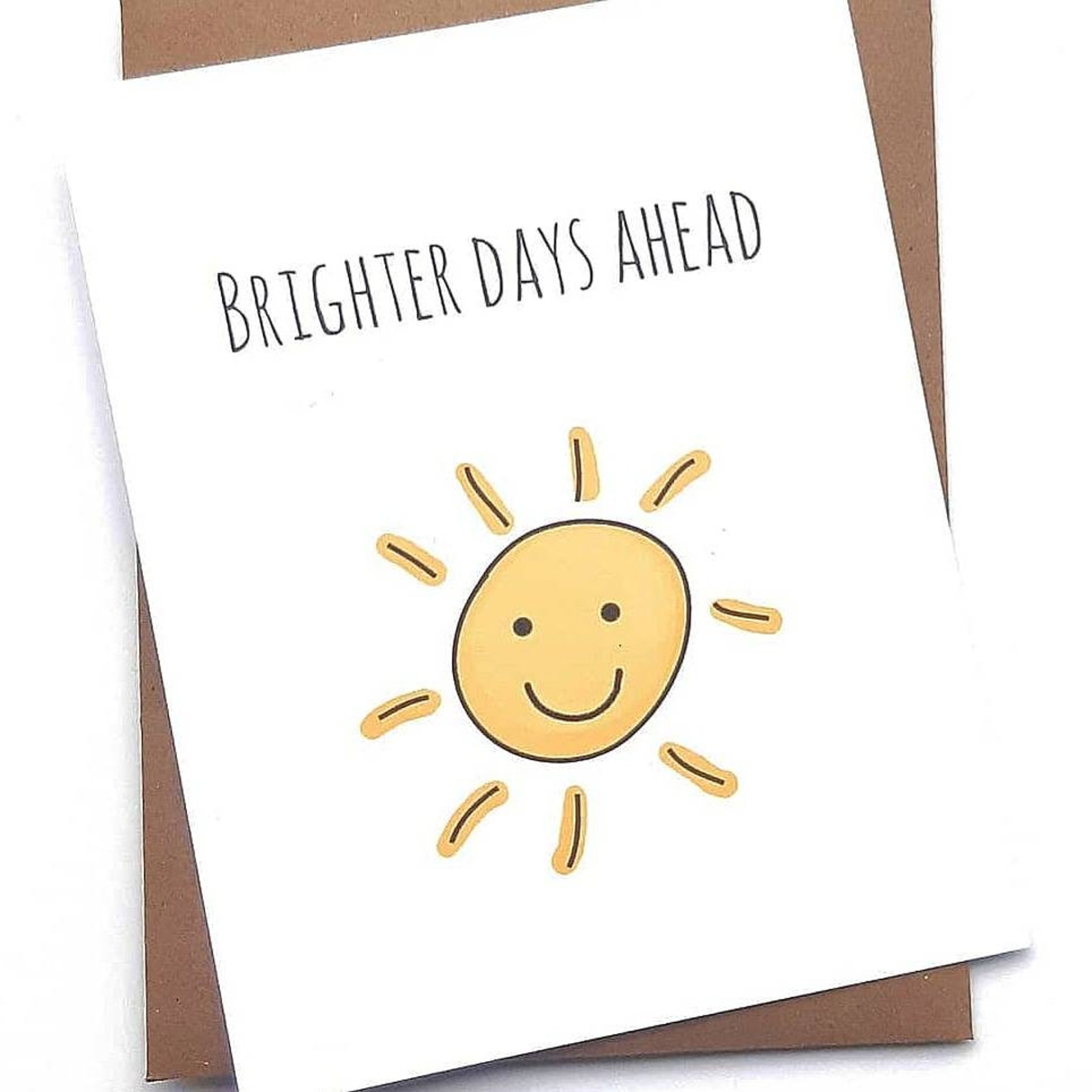Brighter days ahead card encouragement card sunshine card Etsy.de