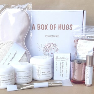 READY TO SHIP- a hug in a box- self care gift box- Spa gift box- gift for her- spa gift basket- pamper basket- mothers day gift