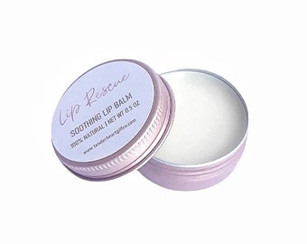 LIP RESCUE BALM- dry lip therapy- soothing lip balm- all natural lip balm