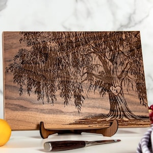 9th Anniversary Personalized Cutting Board Willow Tree Personalized Housewarming Wedding Gift for Couples Husband Gift for Wife