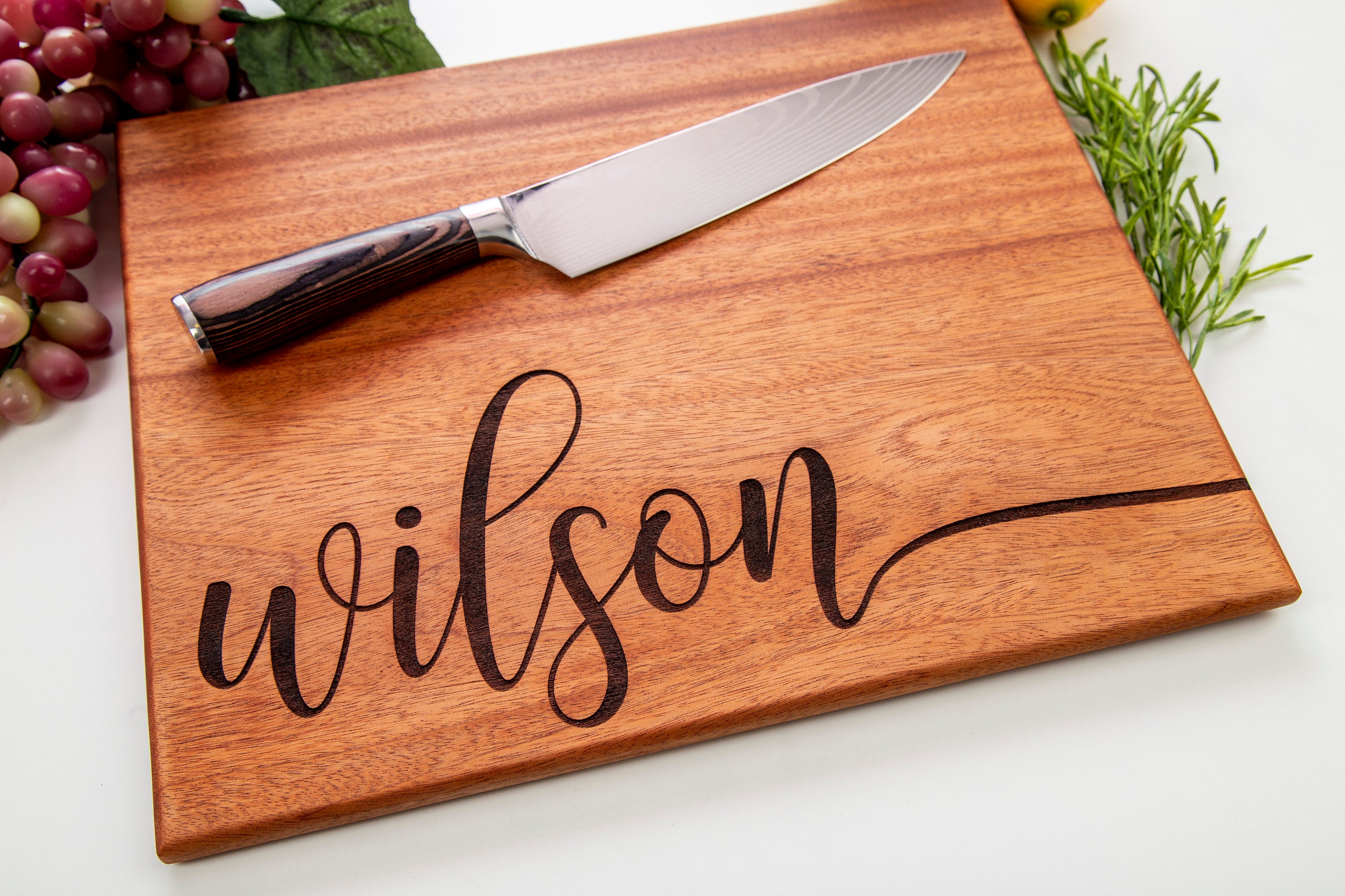 Welcome to our kitchen personalized engraved cutting board - Wood & Whatnot