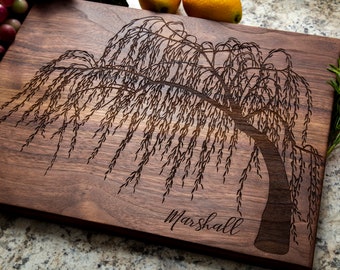 Personalized Cutting Board, 9th Anniversary Gifts for Her, Willow Tree, Personalized Gifts, Gifts for Him, Housewarming Gift, Wedding Gift