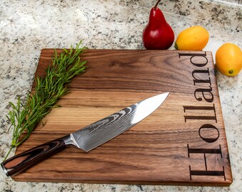 Personalized Family Name Cutting Board, Charcuterie Board, Personalized Gifts, Wedding Gift, Anniversary Gifts for Her,  Christmas Gift