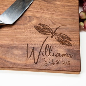 Dragonfly Cutting Board, Personalized Cutting Board Gift, Gifts For Her, Gifts for Him, Personalized Wedding Gift, Home Decor Gifts