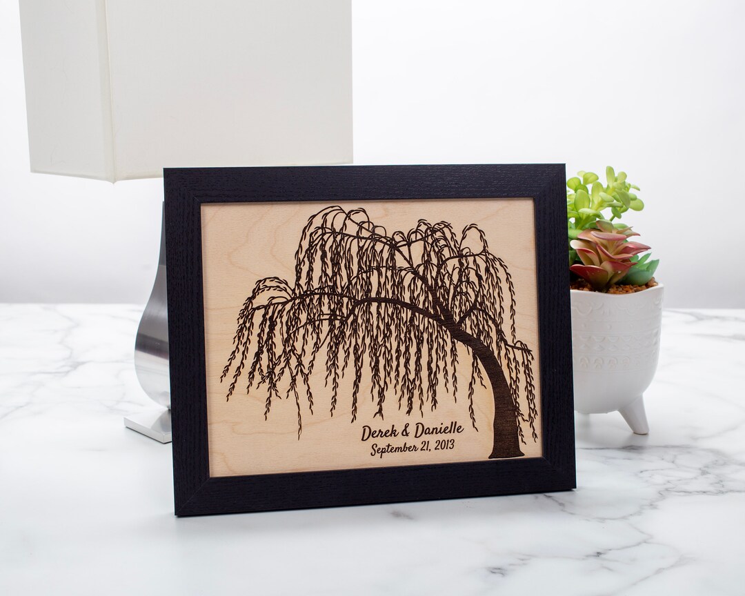Personalized Engraved Willow Tree Picture Frame, Personalized Wedding