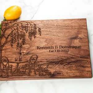 Charcuterie Personalized Cutting Board Christmas Gift Tree Wedding Anniversary Couples Housewarming Gift Custom Husband Gift for Her