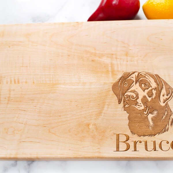 Wood Dog Cutting Board Etsy