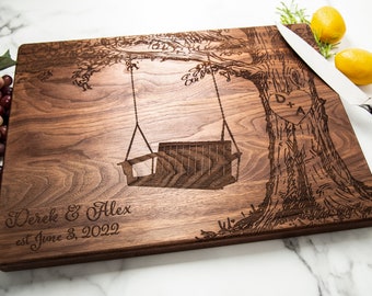 Personalized Cutting Board, Engraved Oak Tree Gift, Personalized Wedding Anniversary Gifts, Housewarming Gift, Gifts for Him, Gifts for Her